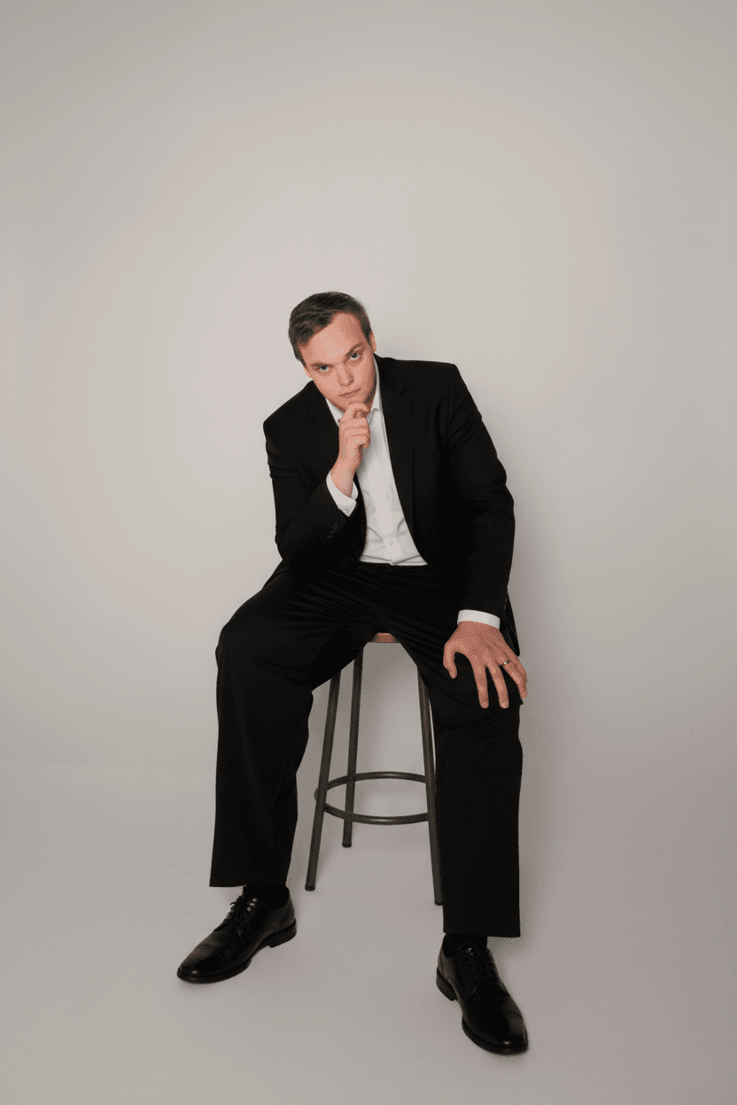 Portrait of Iaroslav Argunov seated in a confident pose